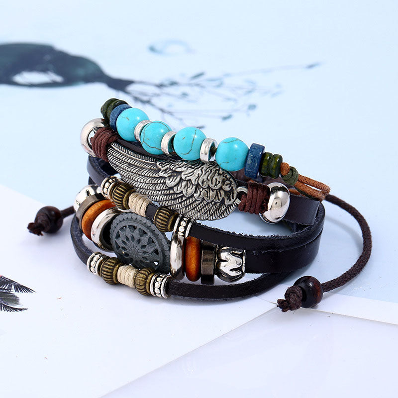 Multiayer-Perlen-Kuhspannenarmband