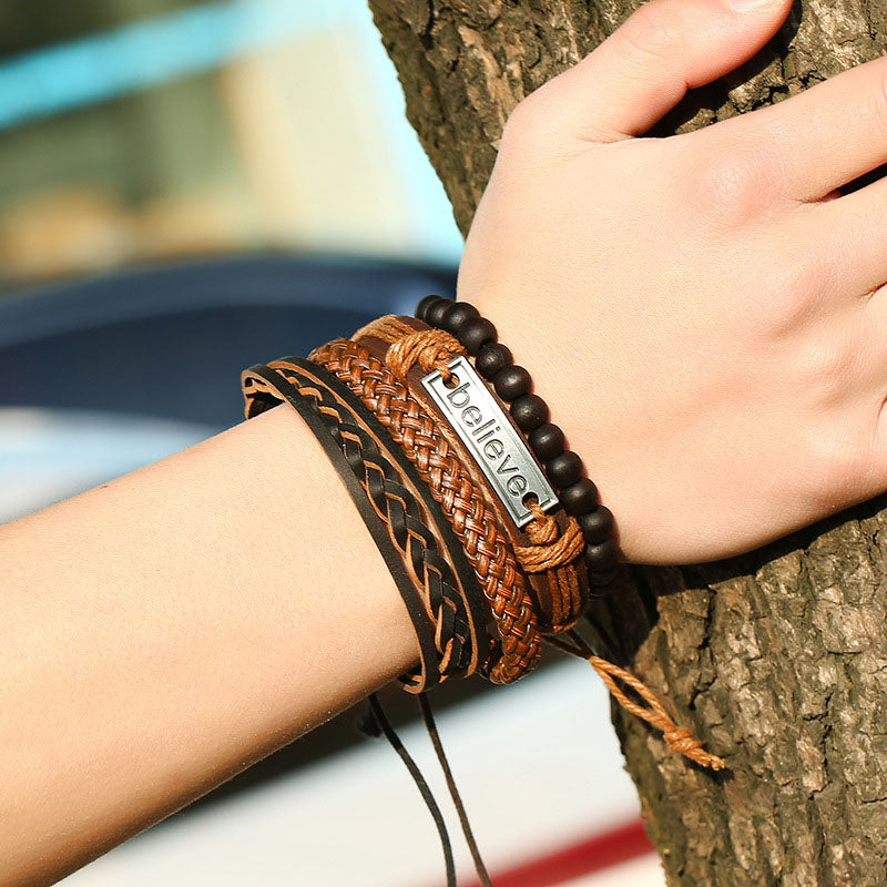 Multiayer-Perlen-Kuhspannenarmband