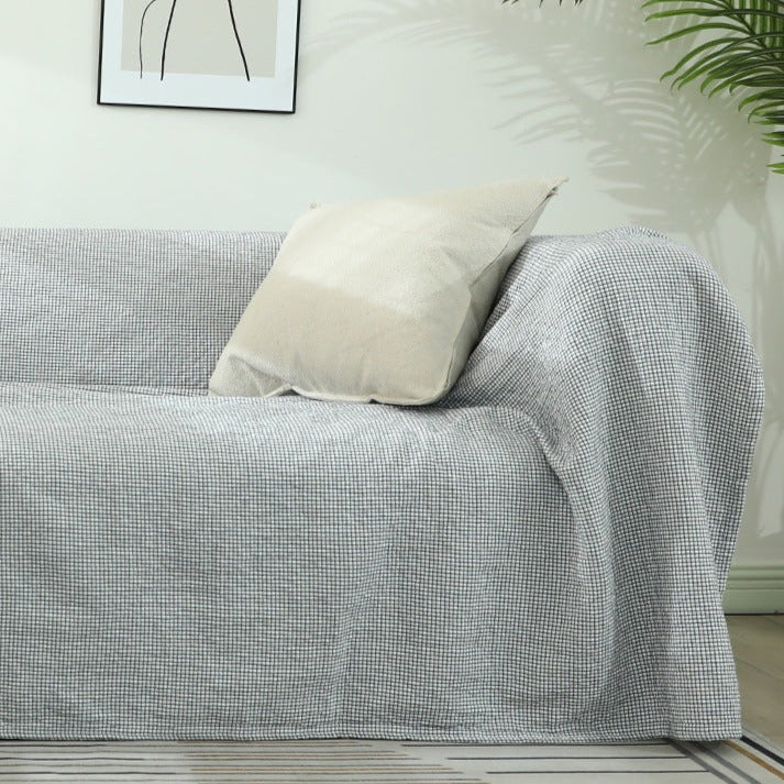 Simple Style Lattice Bedcover Sofa Blanket