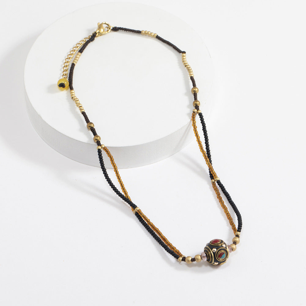 Vintage Collarbone Chain Simple Handwoven Necklace