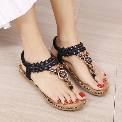 Bohemian Perlen Retro Beach Sandalen