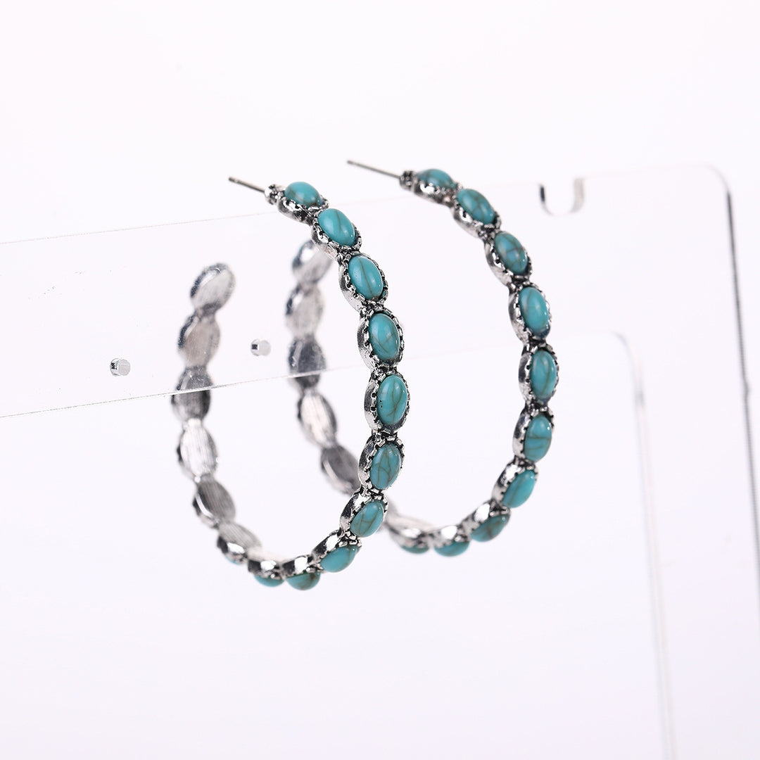Creative Exaggerated Turquoise Earrings