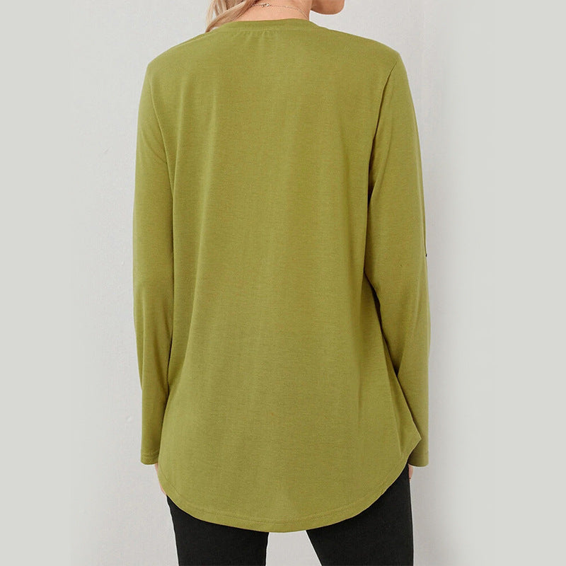 Solid Irregular Chiffon Top