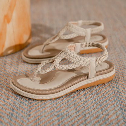 Sandali a comfort piatto casual intrecciati