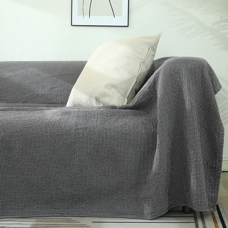 Simple Style Lattice Bedcover Sofa Blanket