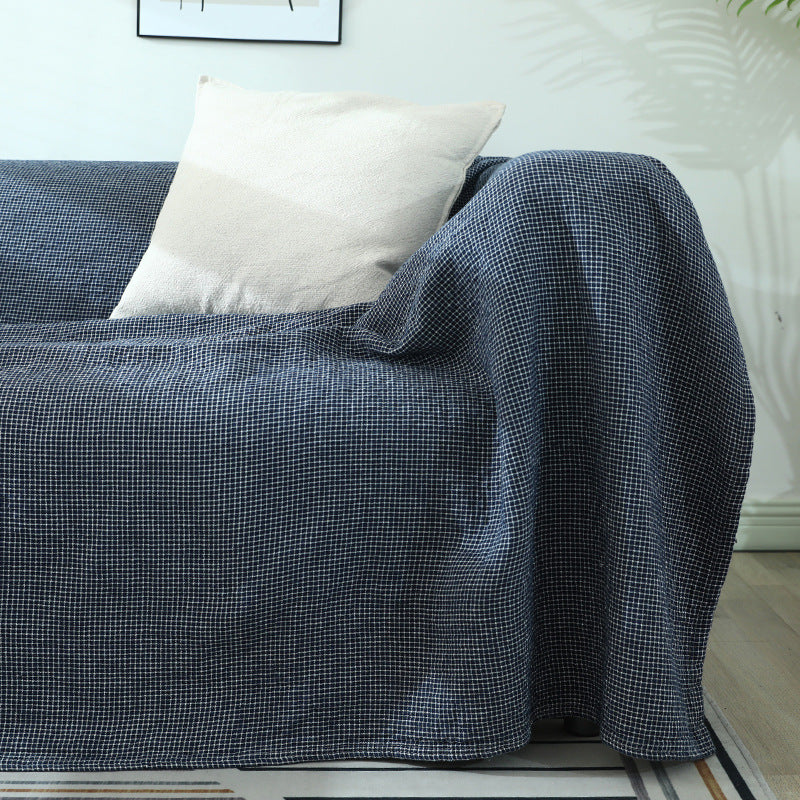 Simple Style Lattice Bedcover Sofa Blanket