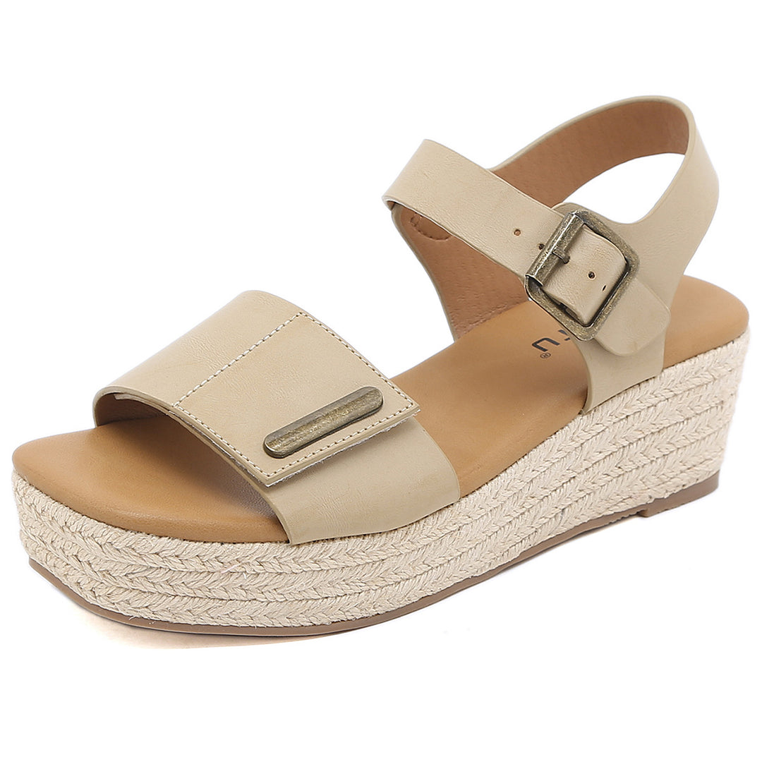 Retro Fish Mouth Comfort Wedge Sandals