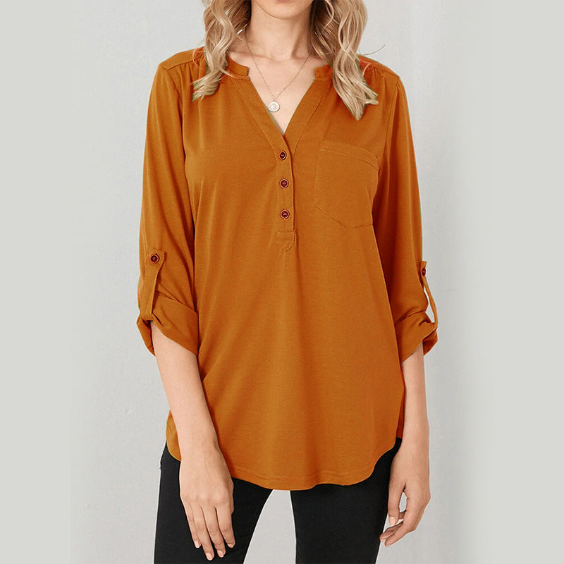 Solid Irregular Chiffon Top