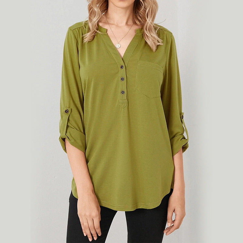 Solid Irregular Chiffon Top