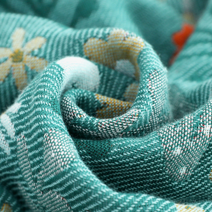 5-Layer Gauze Underwater World Pattern Cotton Towel Blanket