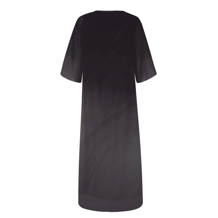 Elegant Printed Mid-sleeve Two-piece Dress
