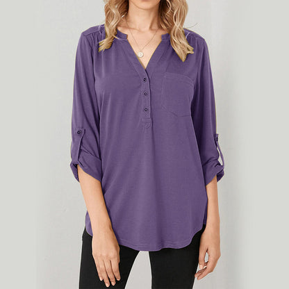 Solid Irregular Chiffon Top