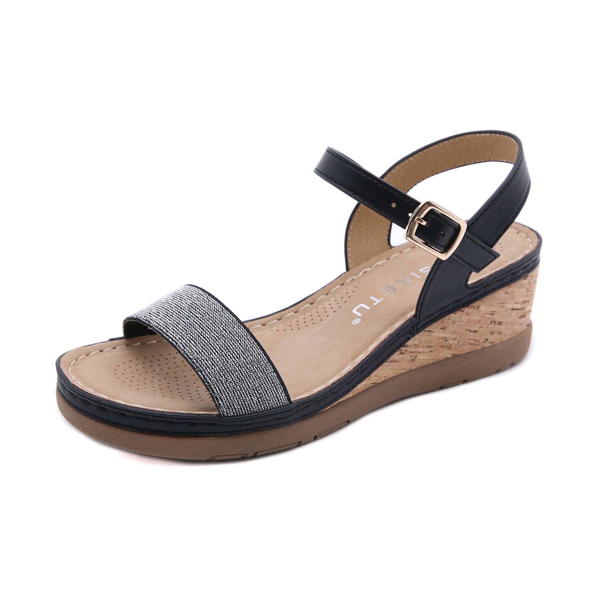 Keilabsatz bequeme und einfache Sandalen