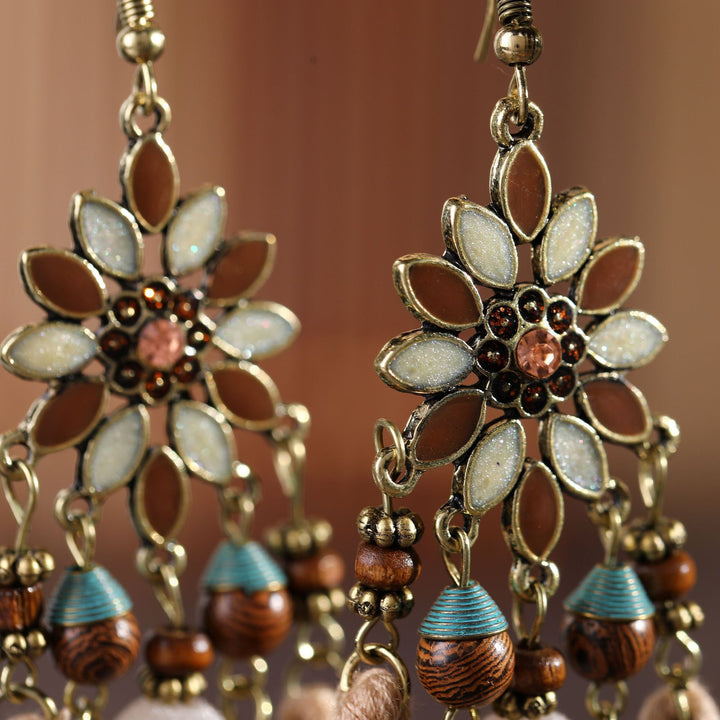 Bohemian Fashion Flower Tassel Earrings