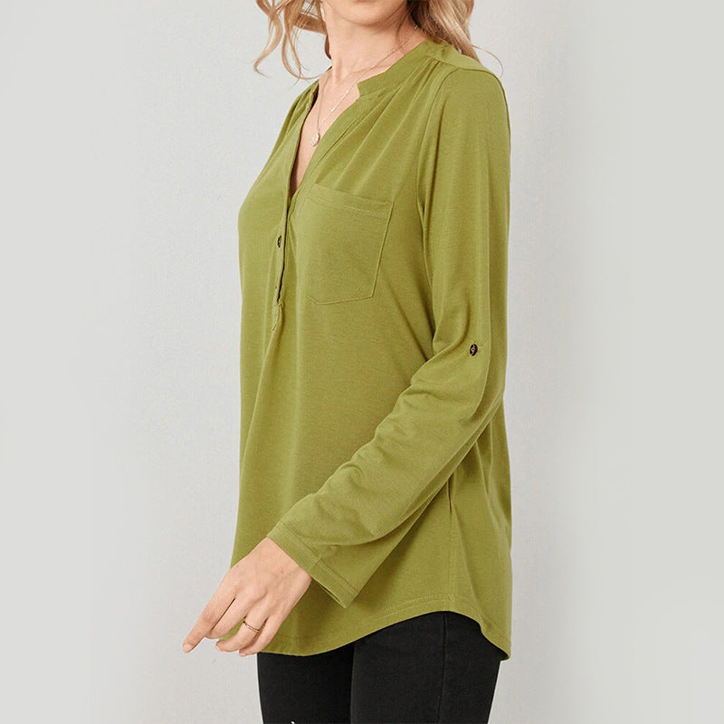 Solid Irregular Chiffon Top