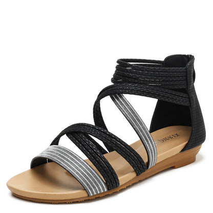 Böhmischer Keilgurt flache Sandalen