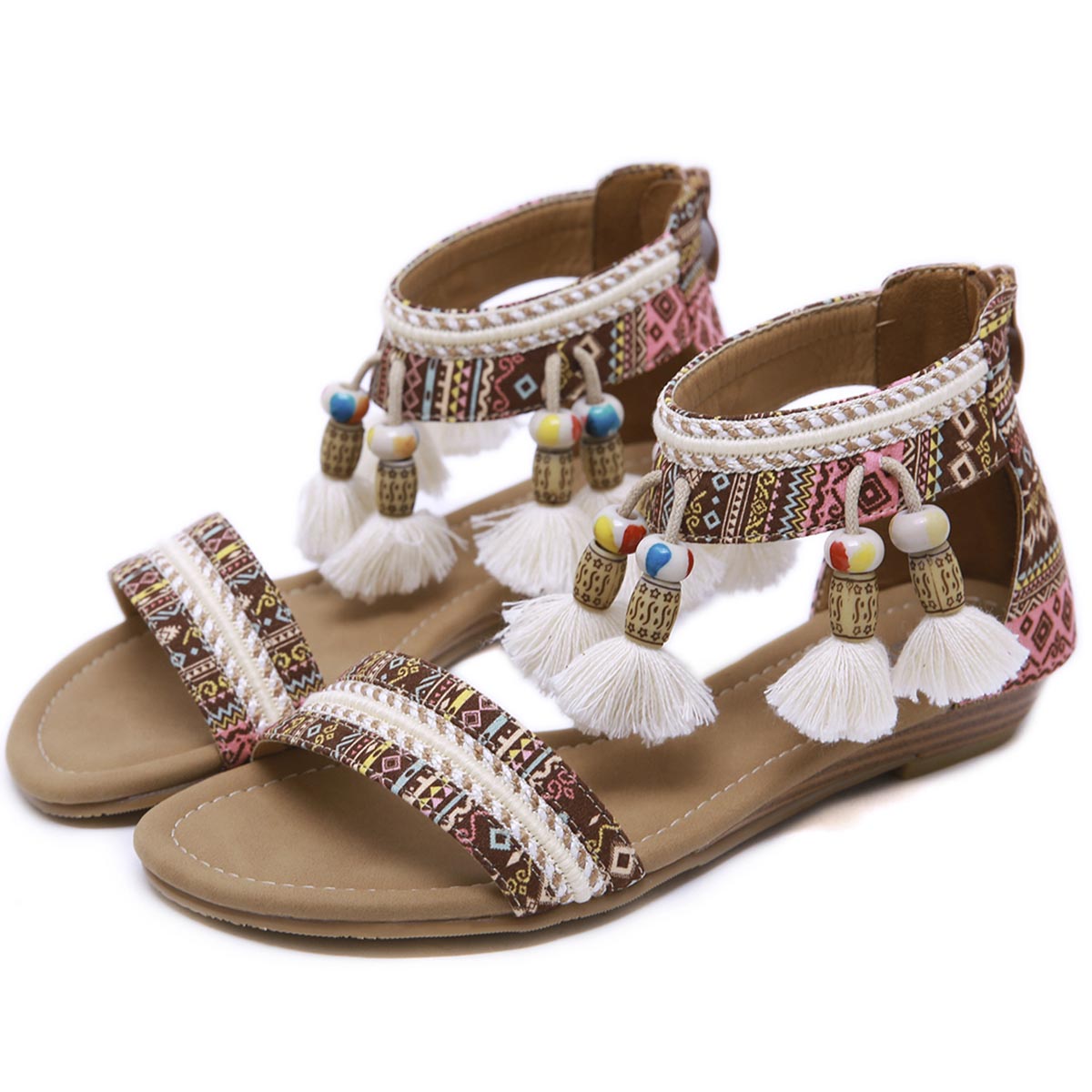 Bohemian Rhinestone Comfy Sandals