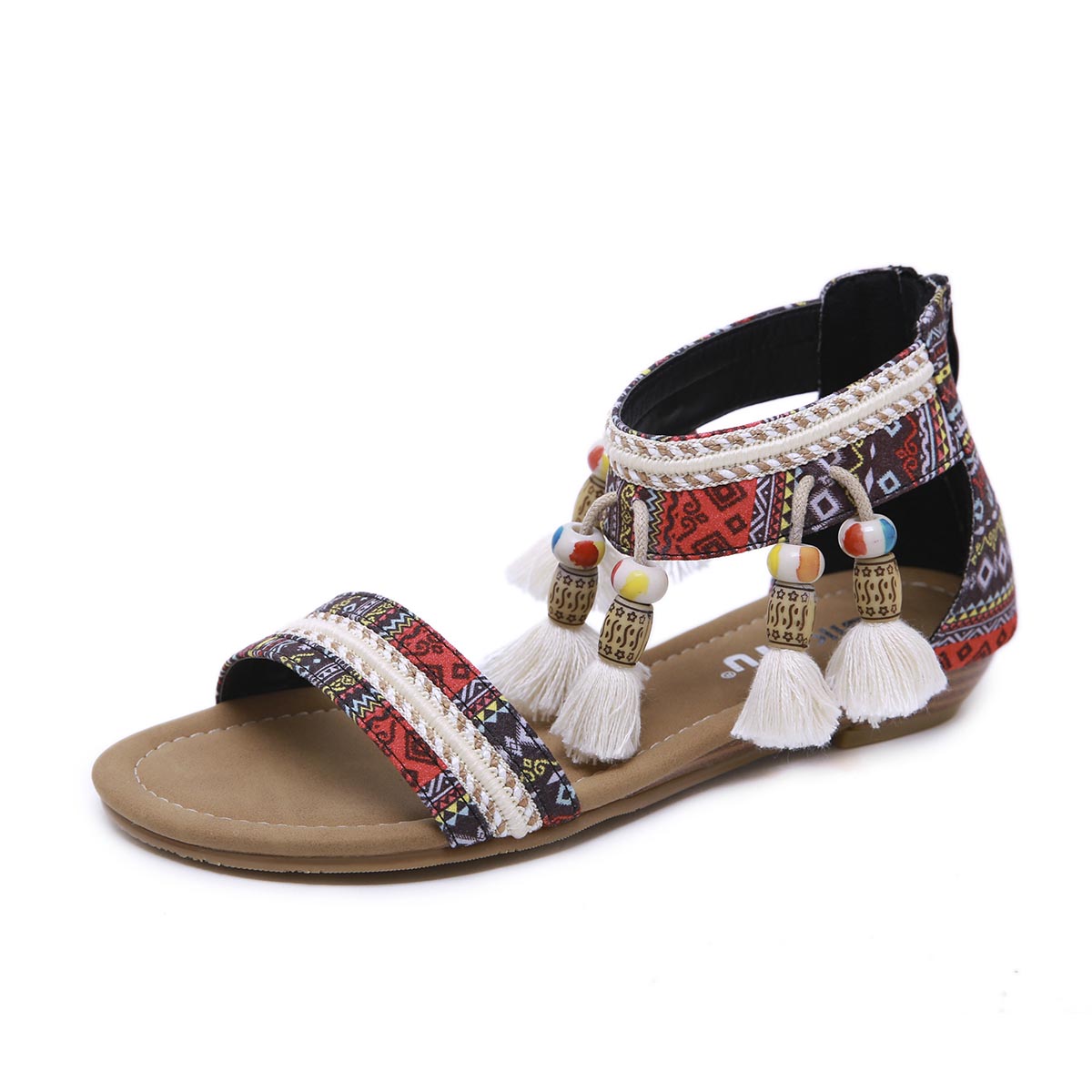 Bohemian Rhinestone Comfy Sandals