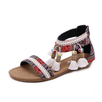 Bohemian Rhinestone Comfy Sandals