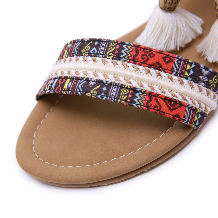 Bohemian Rhinestone Comfy Sandals