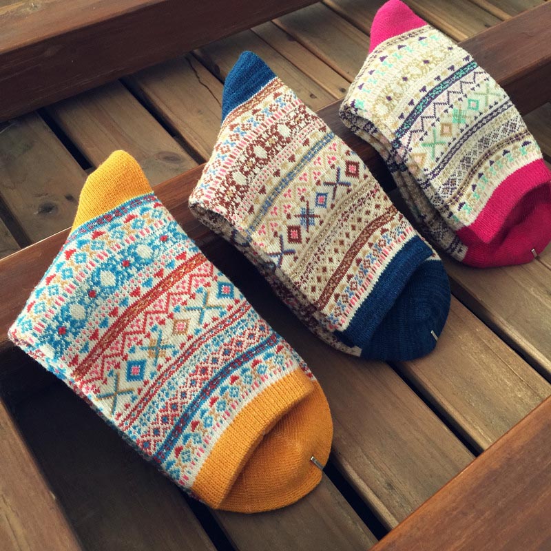 Bohème Chaussettes douces et confortables chaudes