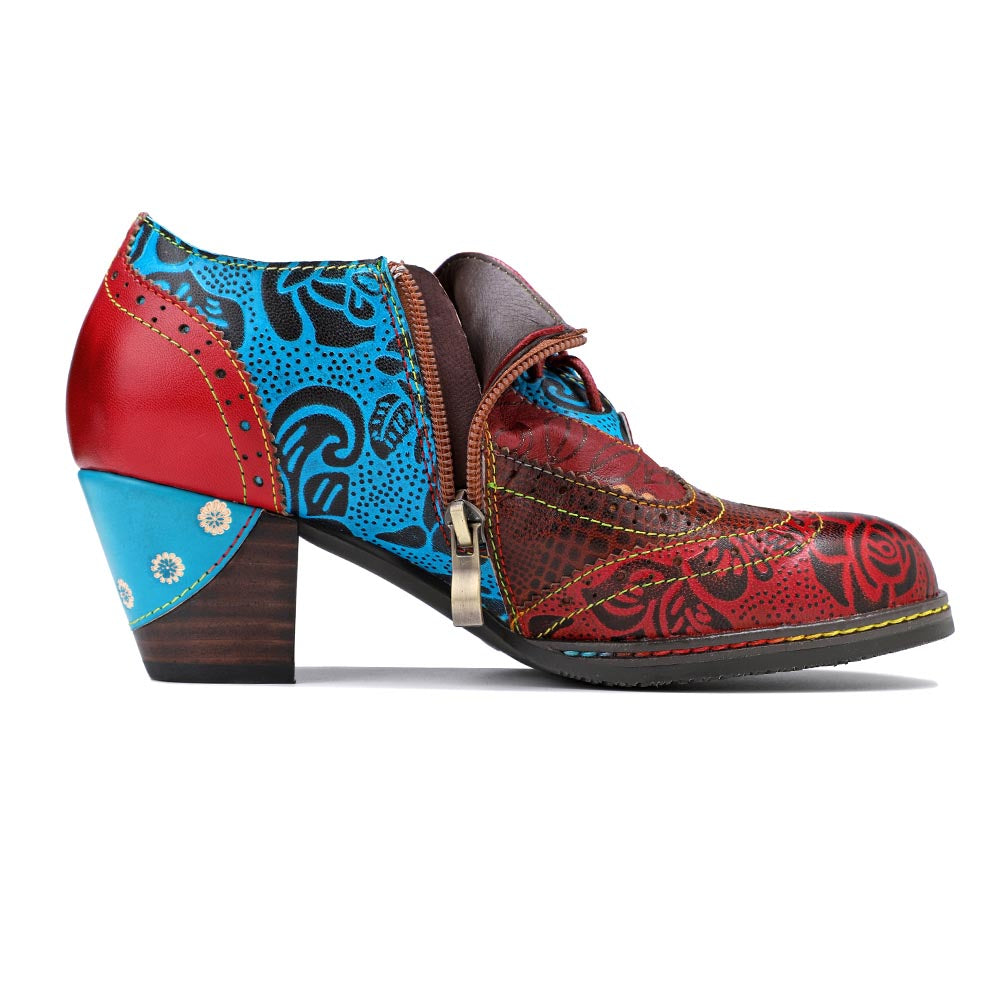 Floral Pattern Splicing Comfy Shoes