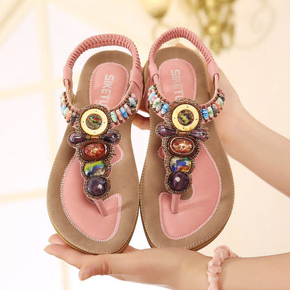 Bohemia Bead Style Herringbone Sandals