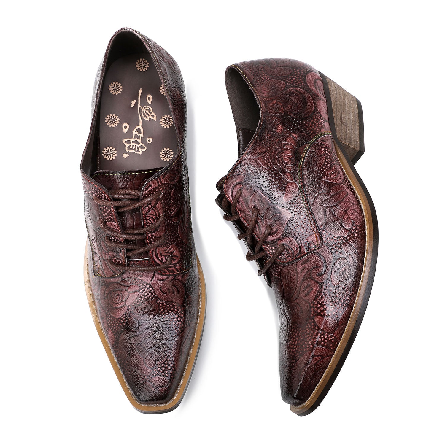 Brock Hand-printed Leather Shoes