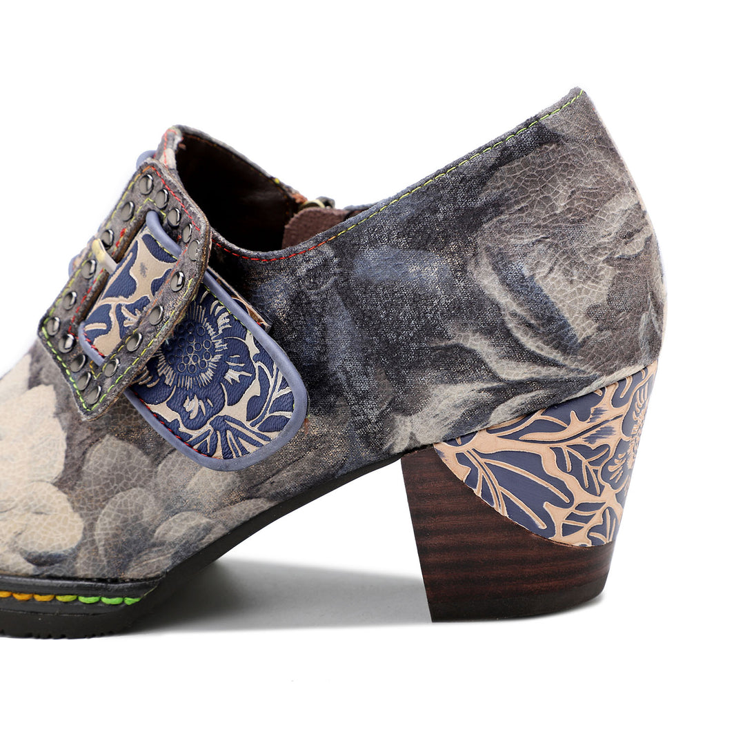 Hand-painted Genuine Leather Pumps