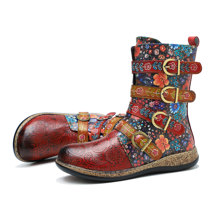 Vintage Painted Boots