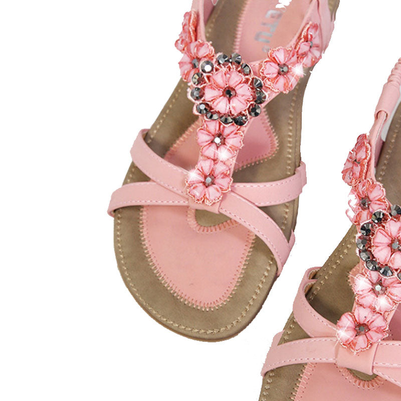 Sandalias de flores bohemias