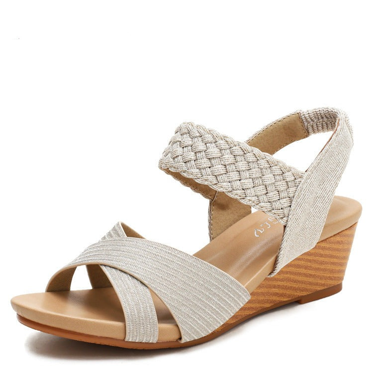 Wedge Heel Comfortable Fashion Woven Sandals