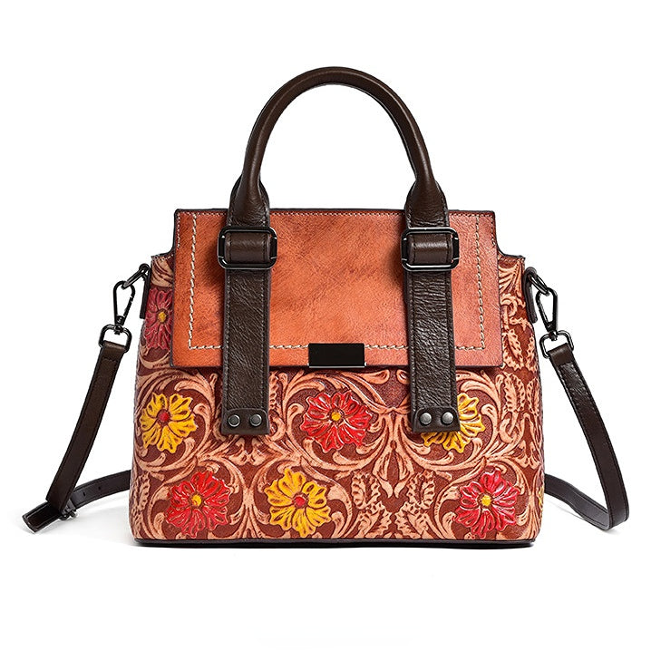 Classy Retro Floral Handched Crossbody