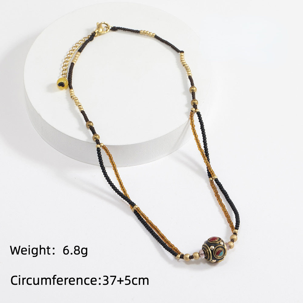 Vintage Collarbone Chain Simple Handwoven Necklace