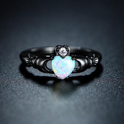 Anillo de corazón de Opal Fire