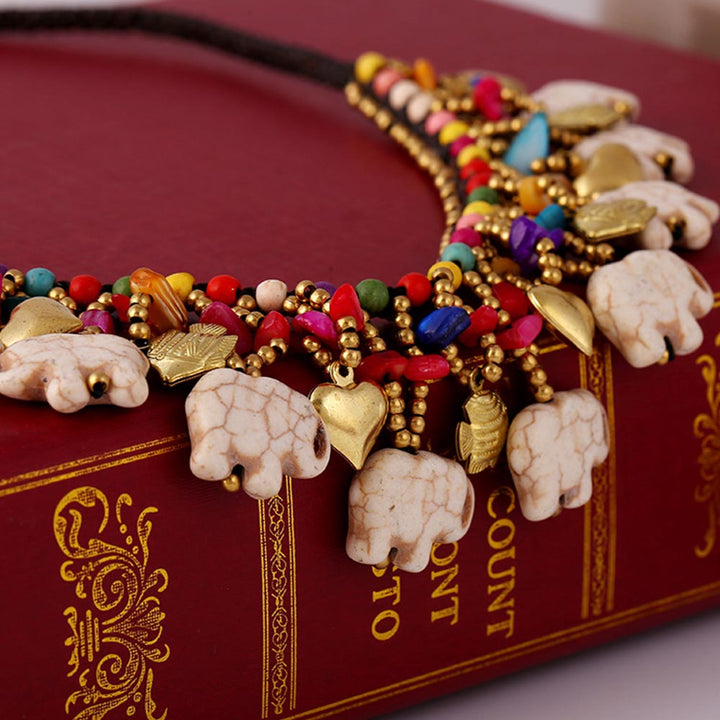 Vintage Elephant Pendant Necklace