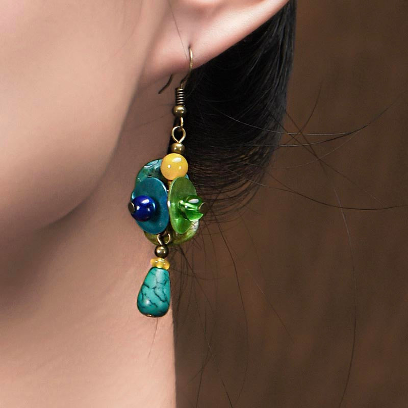 National Colorful Shell Earrings