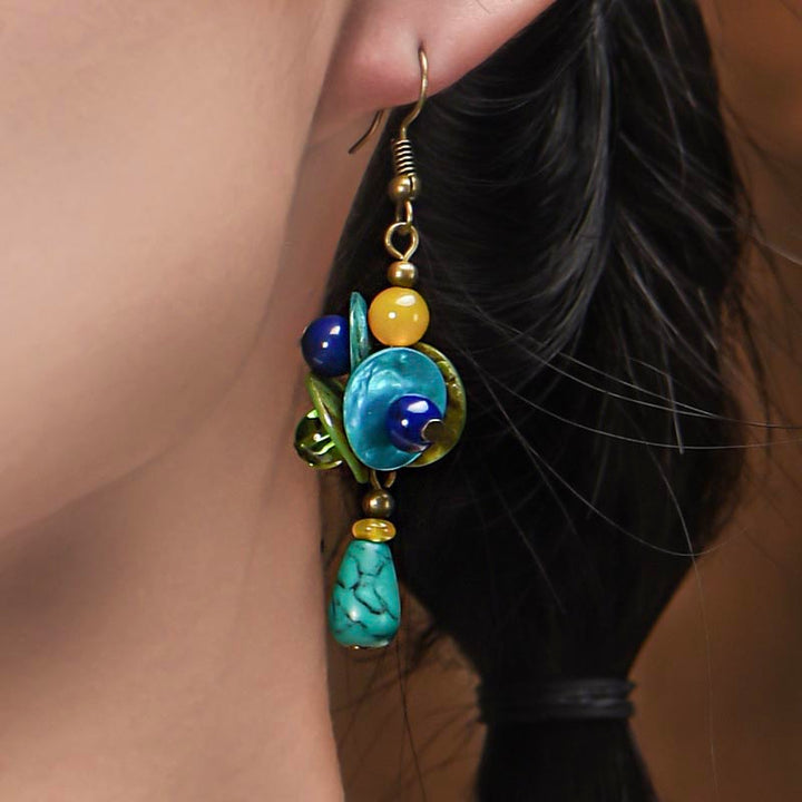 National Colorful Shell Earrings