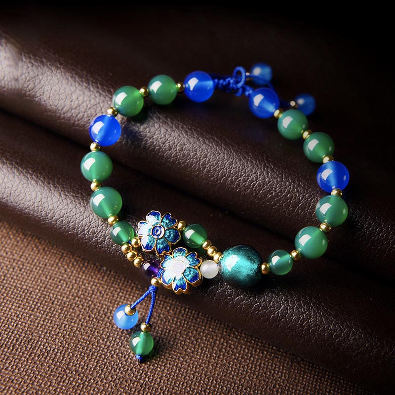 Woven Turquoise Agate Bracelet