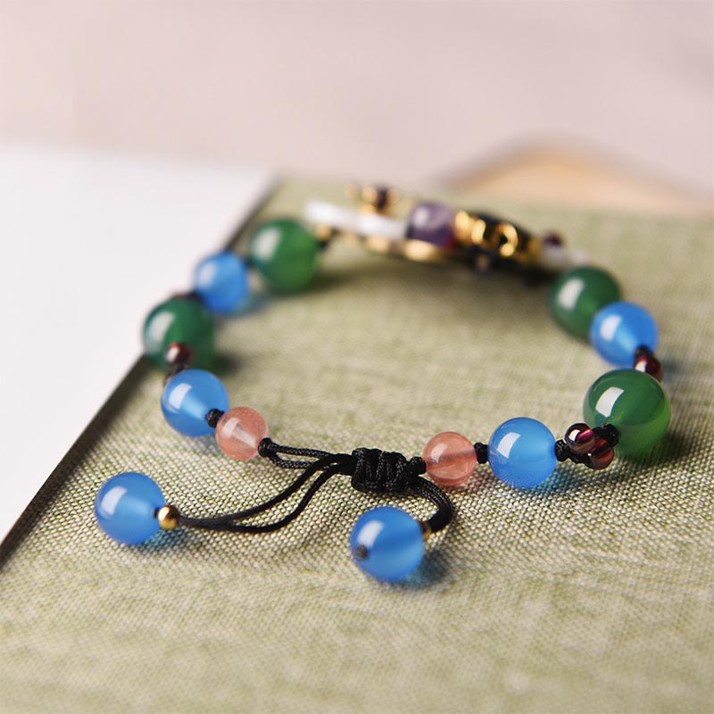 Woven Turquoise Flower Bracelet