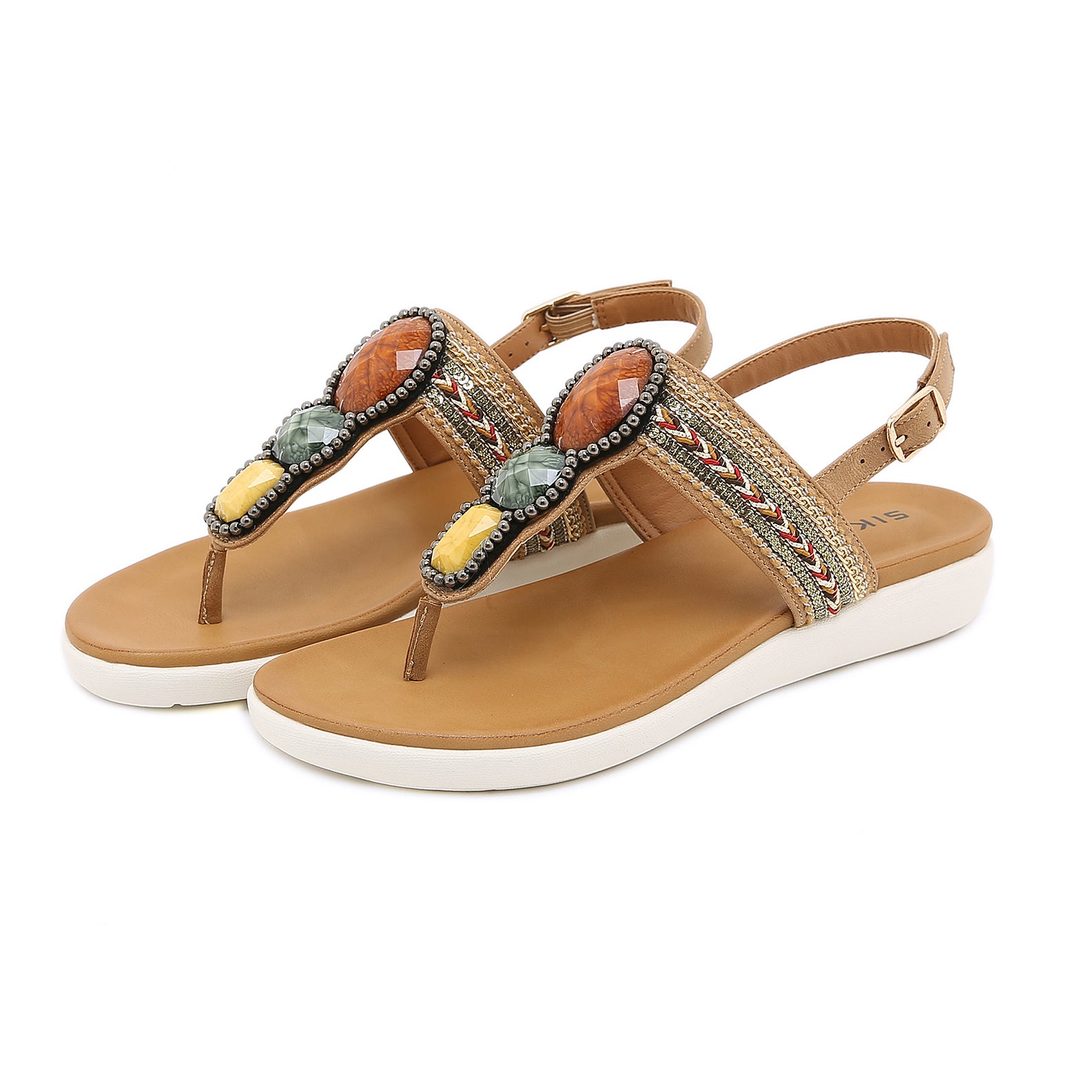 Bohemian Bead Woven Flat Sandals