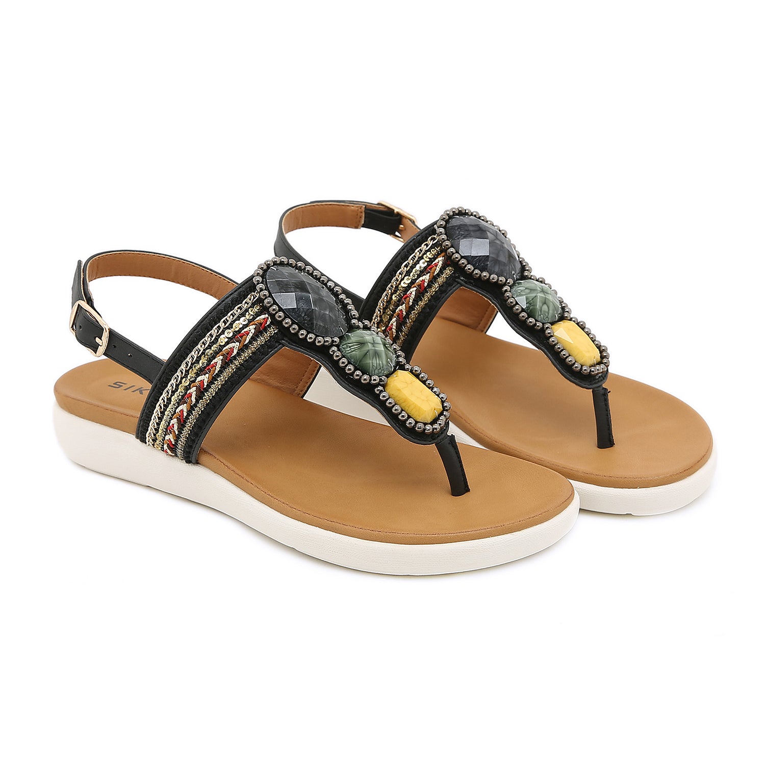 Bohemian Bead Woven Flat Sandals