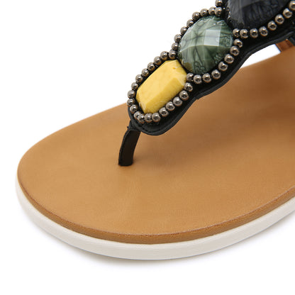 Bohemian Bead Woven Flat Sandals