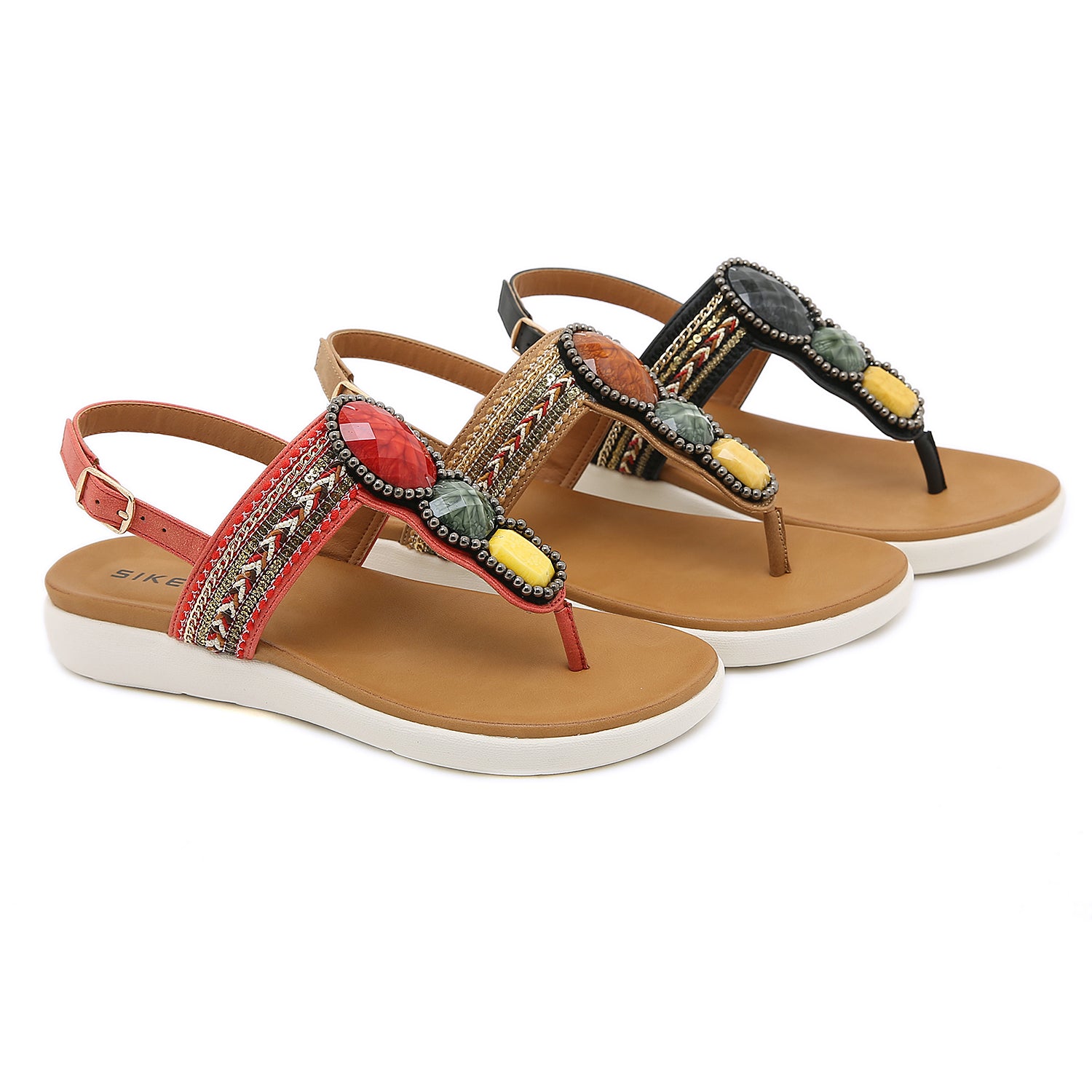 Bohemian Bead Woven Flat Sandals