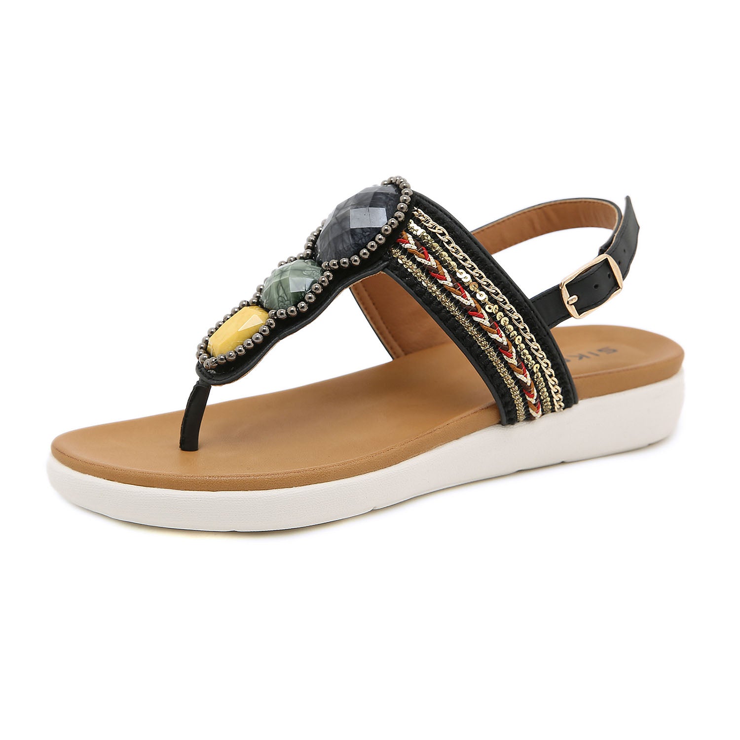 Bohemian Bead Woven Flat Sandals