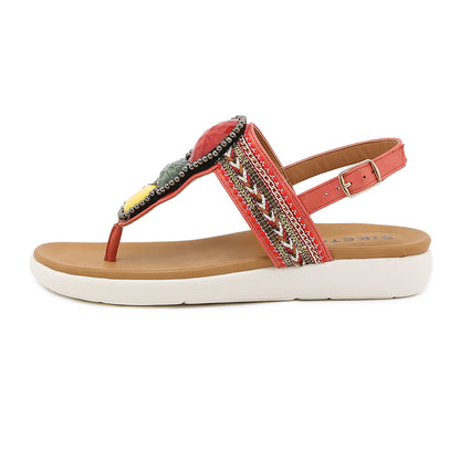 Bohemian Bead Woven Flat Sandals