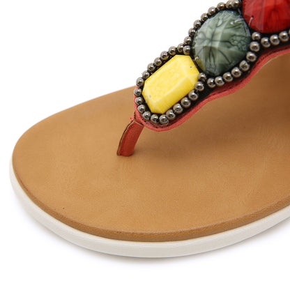 Bohemian Bead Woven Flat Sandals