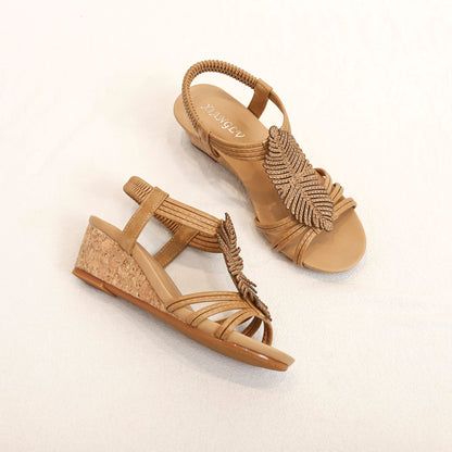 Gelegene Feder elegante Sandalen