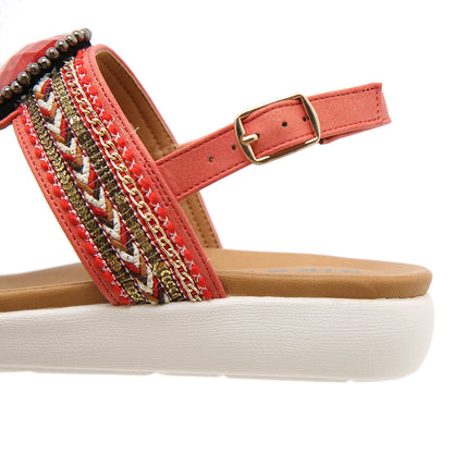 Bohemian Bead Woven Flat Sandals