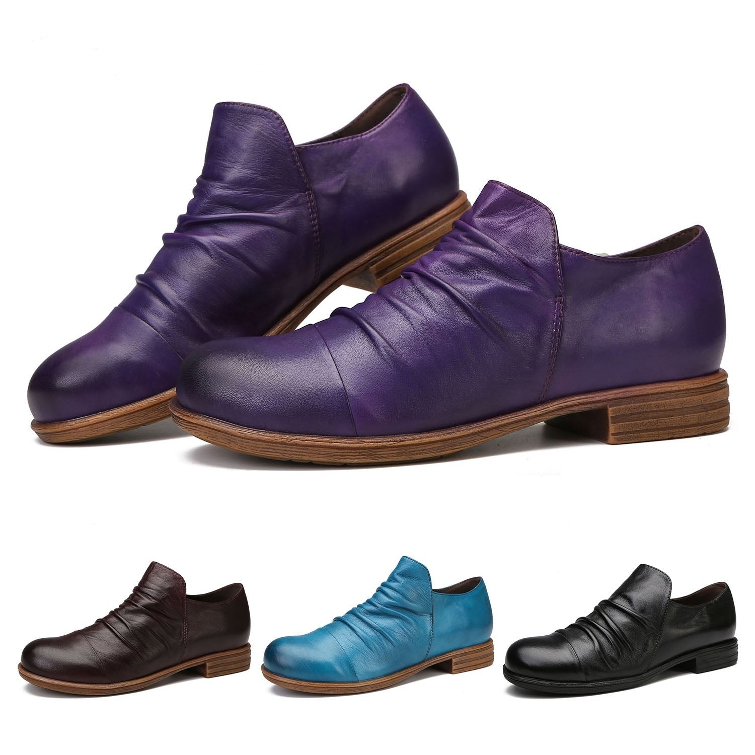 Cozy Leather Flat Shoes